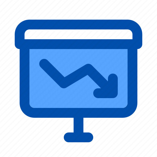 Analytics, arrow, chart, direction, down, graph, report icon - Download on Iconfinder