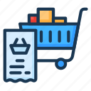cart, commerce, ecommerce, online, receipt, shop, shopping
