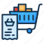 cart, commerce, ecommerce, online, receipt, shop, shopping 