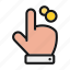 ceo, click, finger, hand, interaction, touch icon 