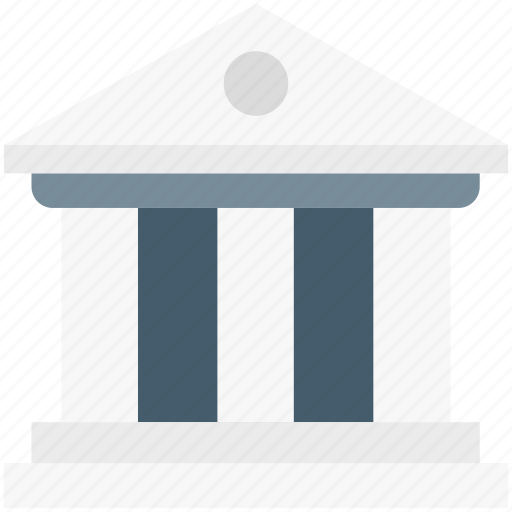 Bank, building, columns building, court, real estate icon - Download on Iconfinder