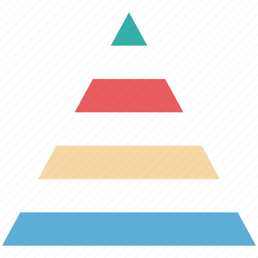 Pyramid chart, pyramid graph, structure, triangle pattern, trigon icon - Download on Iconfinder