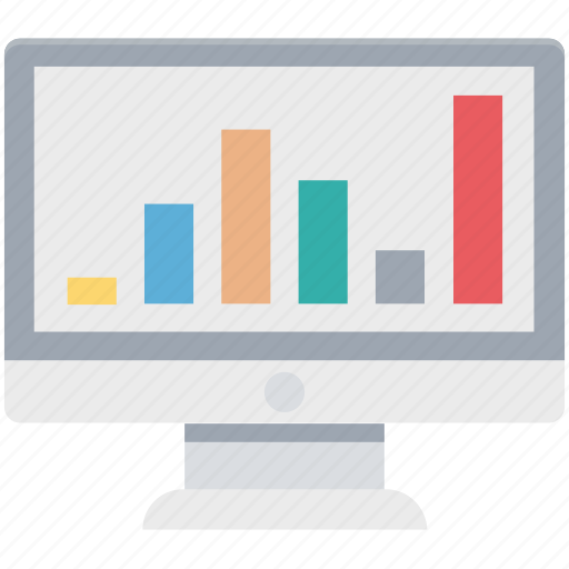 Analytics, diagram, infographics, monitor, online graphs icon - Download on Iconfinder