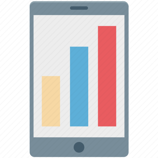 Analytics, infographic, mobile, mobile graph, online graph icon - Download on Iconfinder