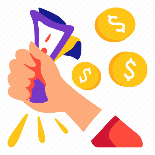 Investment, invest, hand, money, stickers, sticker illustration - Download  on Iconfinder
