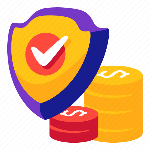 Protect, money, shield, security, stickers, sticker illustration - Download on Iconfinder