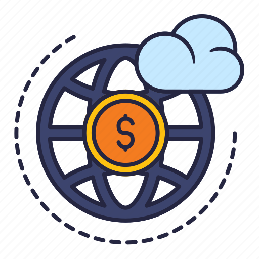 Coin, network, internet, cloud, finance, business icon - Download on Iconfinder