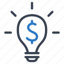 business, finance, idea, light bulb, money