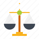balance, business, equality, flat icon, justice, law, weighing 