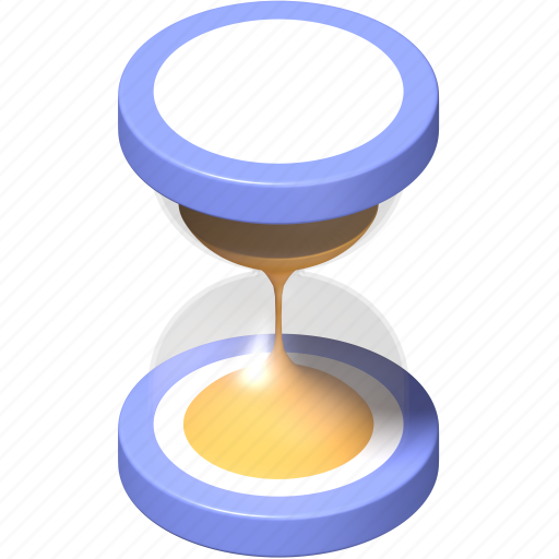 Hourglass, time, deadline, management 3D illustration - Download on Iconfinder