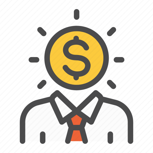 Creative, head, business, money, man, dollar icon - Download on Iconfinder
