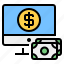 cash, computer, exchange, financial, money, transaction 