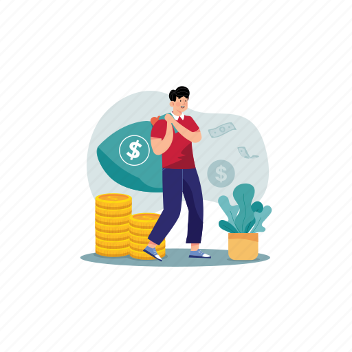 Financial, investment, stock, cash, banking, currency, money illustration - Download on Iconfinder