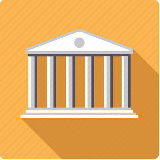Bank, building, columns, finance, money, stock exchange icon - Download on Iconfinder
