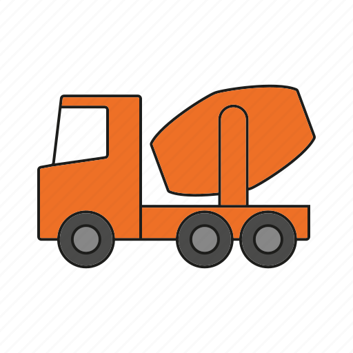 Automobile, concrete truck, construction, traffic, transportation, truck, vehicle icon - Download on Iconfinder