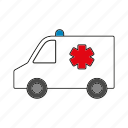 ambulance, automobile, medicine, traffic, transportation, van, vehicle 