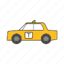 automobile, cab, car, taxi, traffic, transportation, vehicle 
