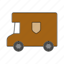automobile, parcel service, traffic, transportation, truck, van, vehicle 