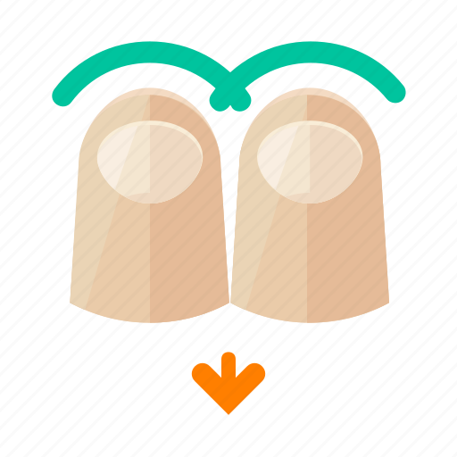 Down, finger, move, touch, two, arrow, gesture icon - Download on Iconfinder