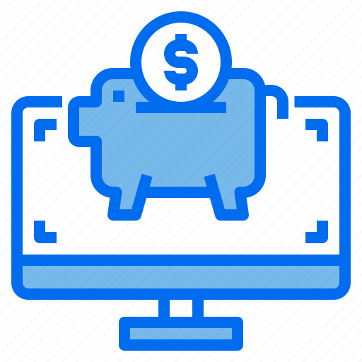 Bank, computer, fintech, piggy, saving icon - Download on Iconfinder