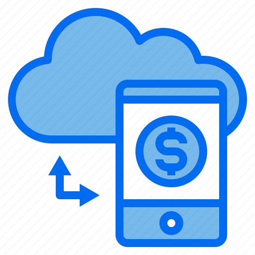 Cloud, currency, mobile, transfer icon - Download on Iconfinder