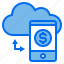 cloud, currency, mobile, transfer 