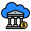bank, cloud, coin, money 