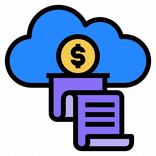 Cloud, coin, invoice, money icon - Download on Iconfinder