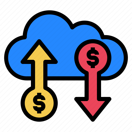 Arrow, cloud, currency, transfer icon - Download on Iconfinder
