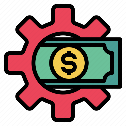 Currency, fintech, gear, money icon - Download on Iconfinder