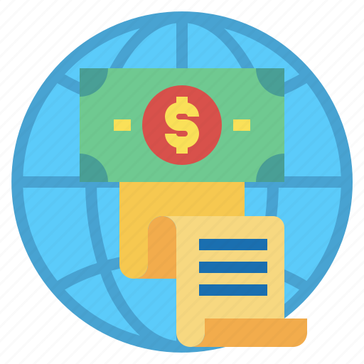 Business, globe, invoice, money icon - Download on Iconfinder