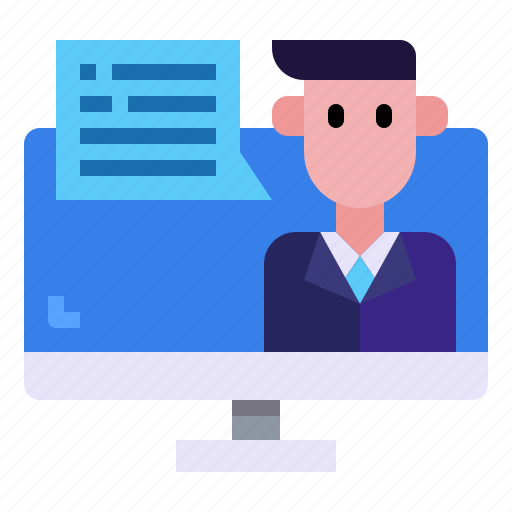Business, computer, man, screen icon - Download on Iconfinder