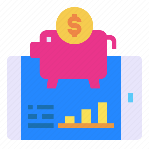Bank, graph, mobile, piggy icon - Download on Iconfinder