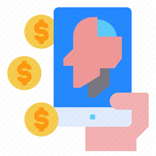 Fintech, mobile, money, robot icon - Download on Iconfinder