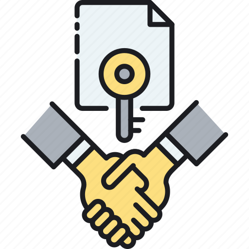 Agreement, handshake, key, lease icon - Download on Iconfinder