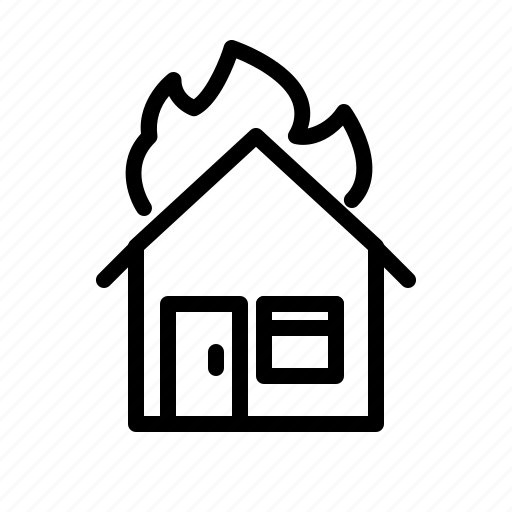 Building, burn, fire, flame, home, house, property icon - Download on Iconfinder