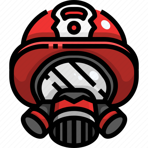 Fireman, gear, helmet, mask, security, tools icon - Download on Iconfinder