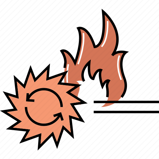 Combustible metal, fire, fire holder, material coated, metal composed, potassium composed icon - Download on Iconfinder