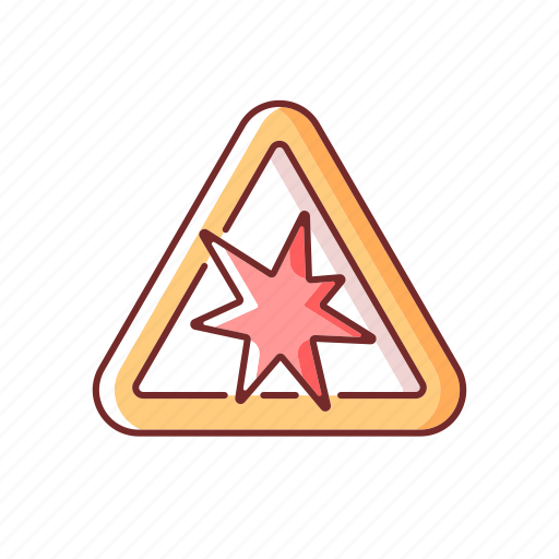 Warning sign, explosion, hazard, attention icon - Download on Iconfinder