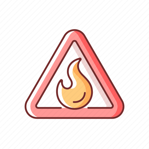 Fire sign, danger alert, warning, flame icon - Download on Iconfinder