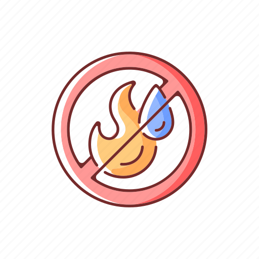 Fire danger, warning, no water, sign icon - Download on Iconfinder