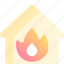 accident, building, burning, danger, fire, flame, house 
