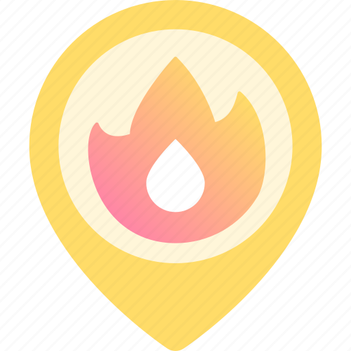 Fire, location, map, place, placeholder, point, security icon - Download on Iconfinder
