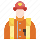 firefighter, job, avatar, profession, occupation