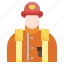 firefighter, job, avatar, profession, occupation 