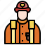 firefighter, job, avatar, profession, occupation 