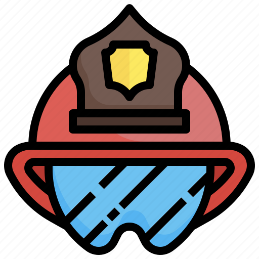 Fireman, helmet, firefighter, fire, hose, working, professions icon - Download on Iconfinder