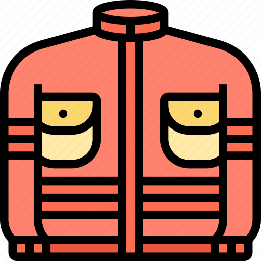 Firefighter, uniform, jacket, cloth, protection icon - Download on Iconfinder