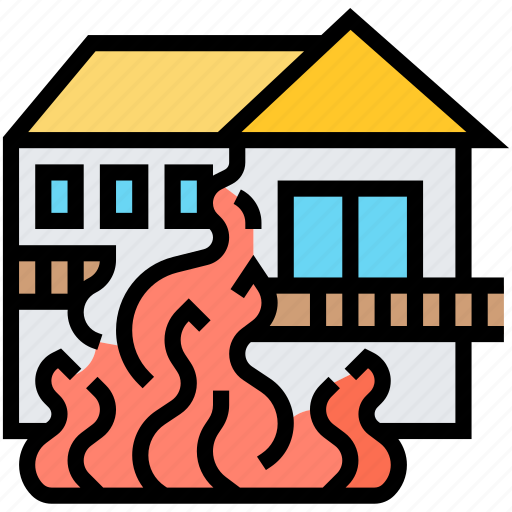 Fire, blaze, burn, house, dangerous icon - Download on Iconfinder