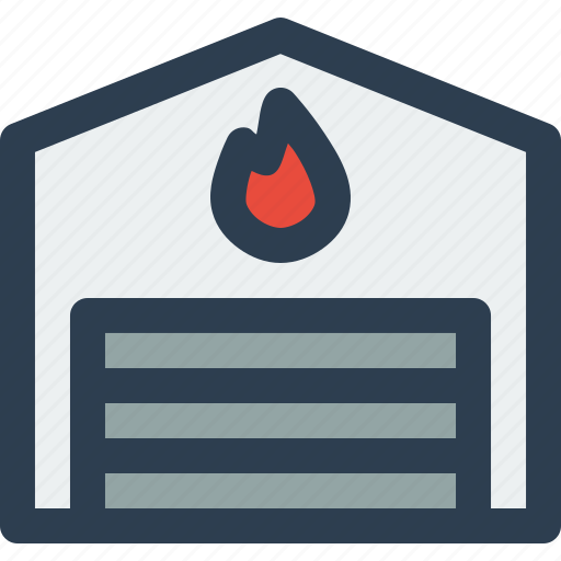 Fire, station, firefighter, department, building icon - Download on Iconfinder